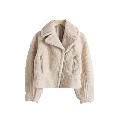 Cropped Faux Shearling Jacket - Oxford Street